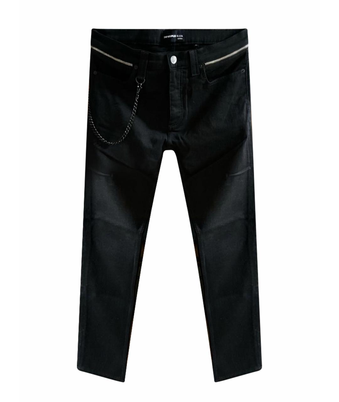 THE KOOPLES Черные хлопко-эластановые джинсы слим, фото 1