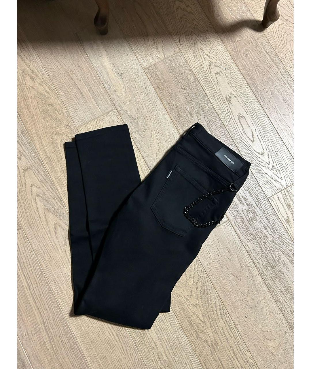 THE KOOPLES Черные хлопко-эластановые джинсы слим, фото 5
