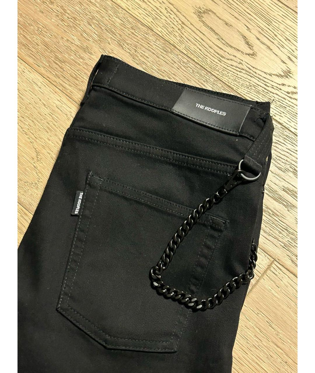 THE KOOPLES Черные хлопко-эластановые джинсы слим, фото 6