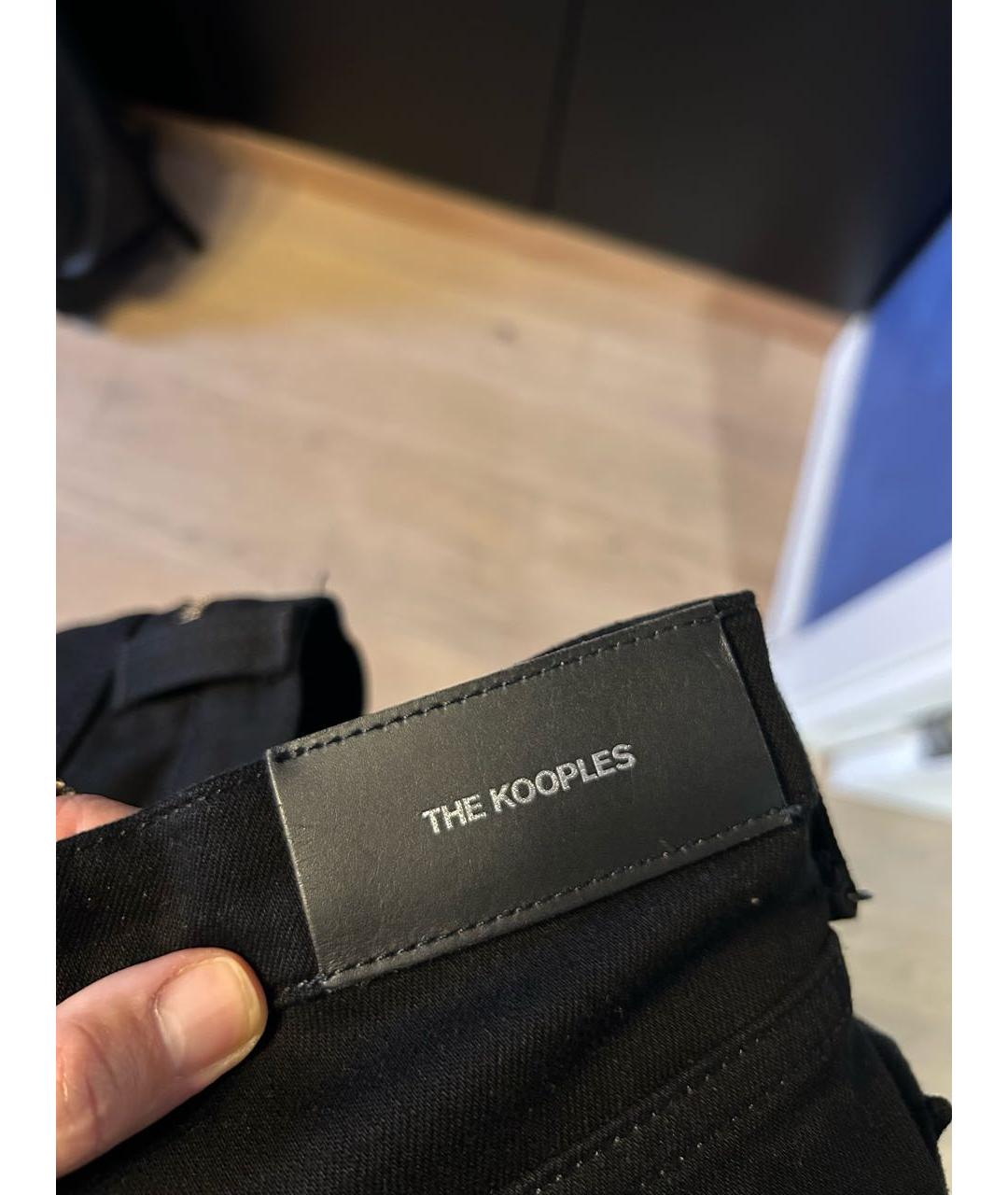 THE KOOPLES Черные хлопко-эластановые джинсы слим, фото 4