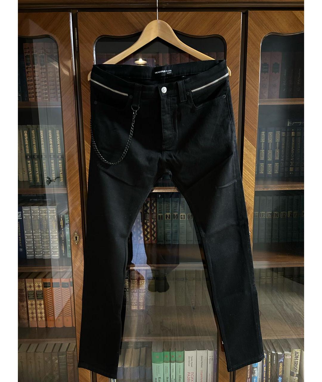 THE KOOPLES Черные хлопко-эластановые джинсы слим, фото 9