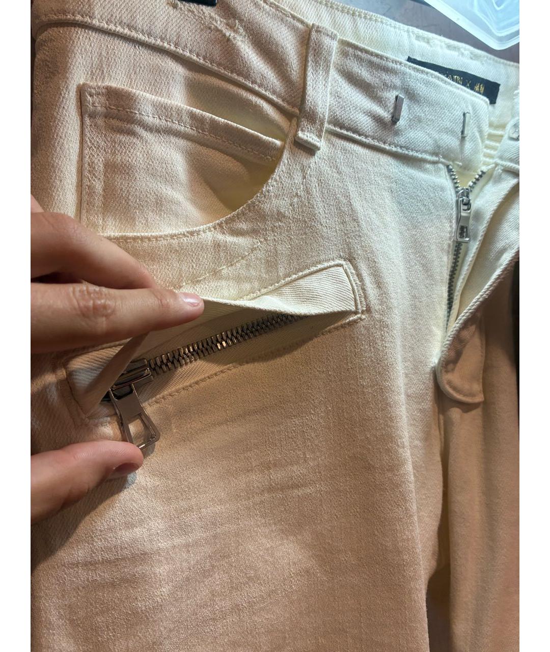 BALMAIN Белые хлопковые джинсы скинни, фото 4