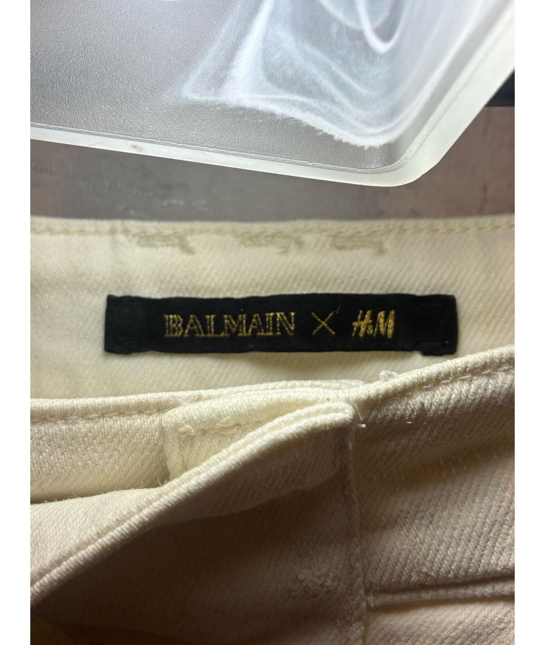 BALMAIN Белые хлопковые джинсы скинни, фото 6
