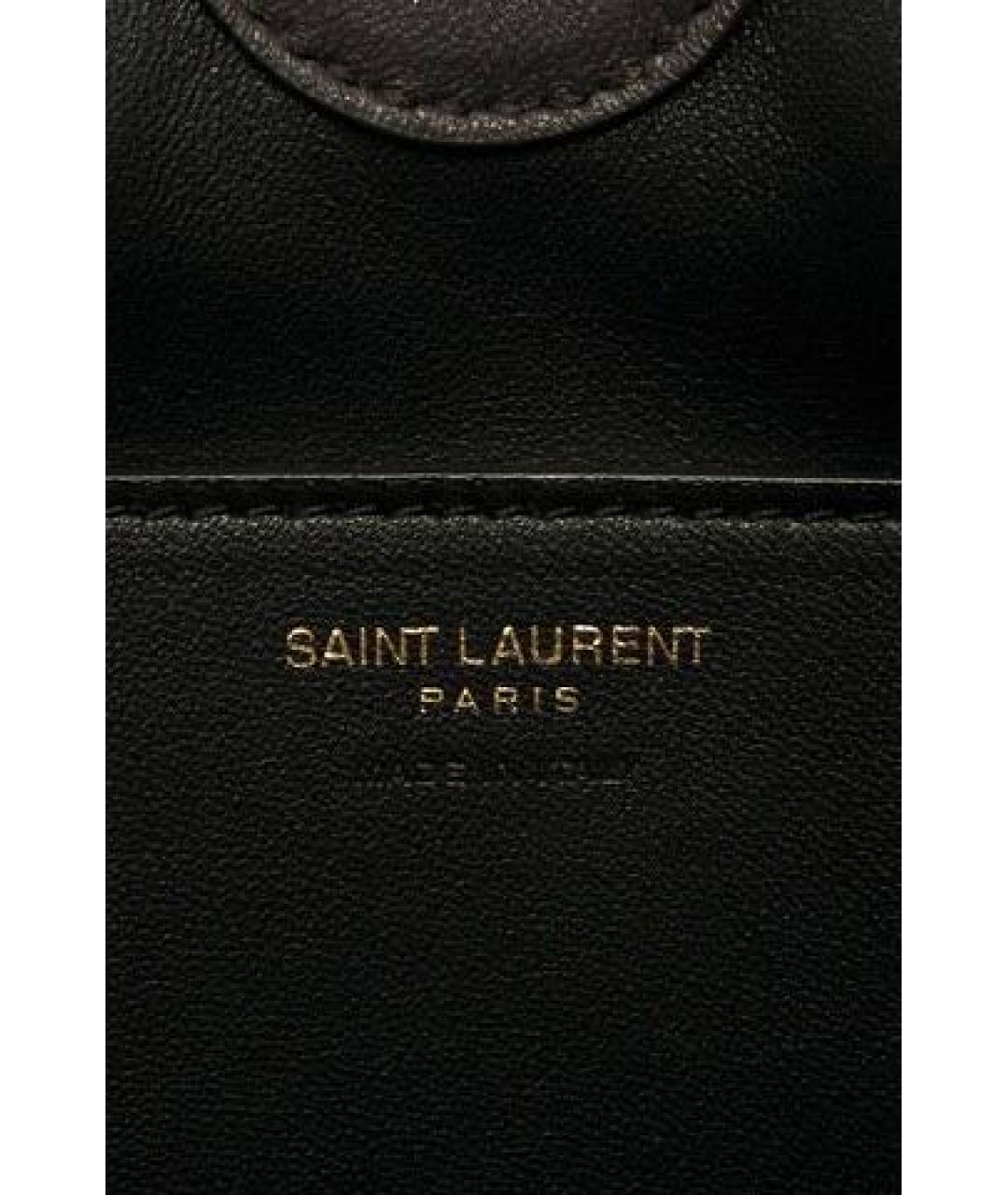 SAINT LAURENT Серая кожаная сумка через плечо, фото 5