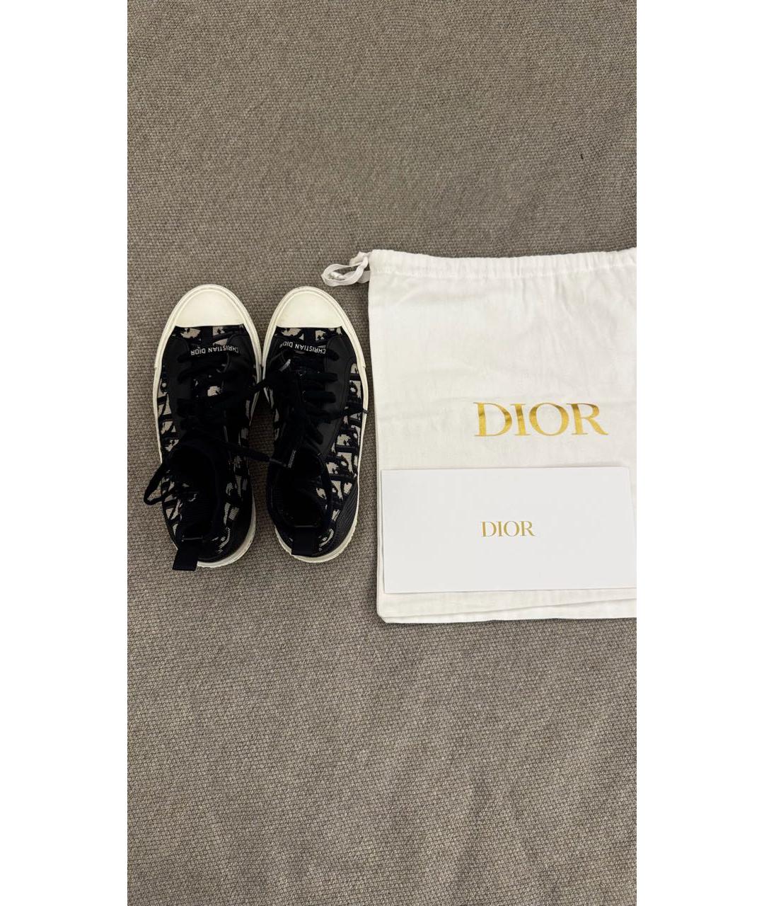 CHRISTIAN DIOR Синие текстильные кеды, фото 3