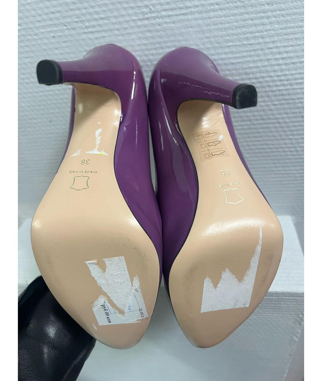 GIANVITO ROSSI Фиолетовые туфли из лакированной кожи, фото 3
