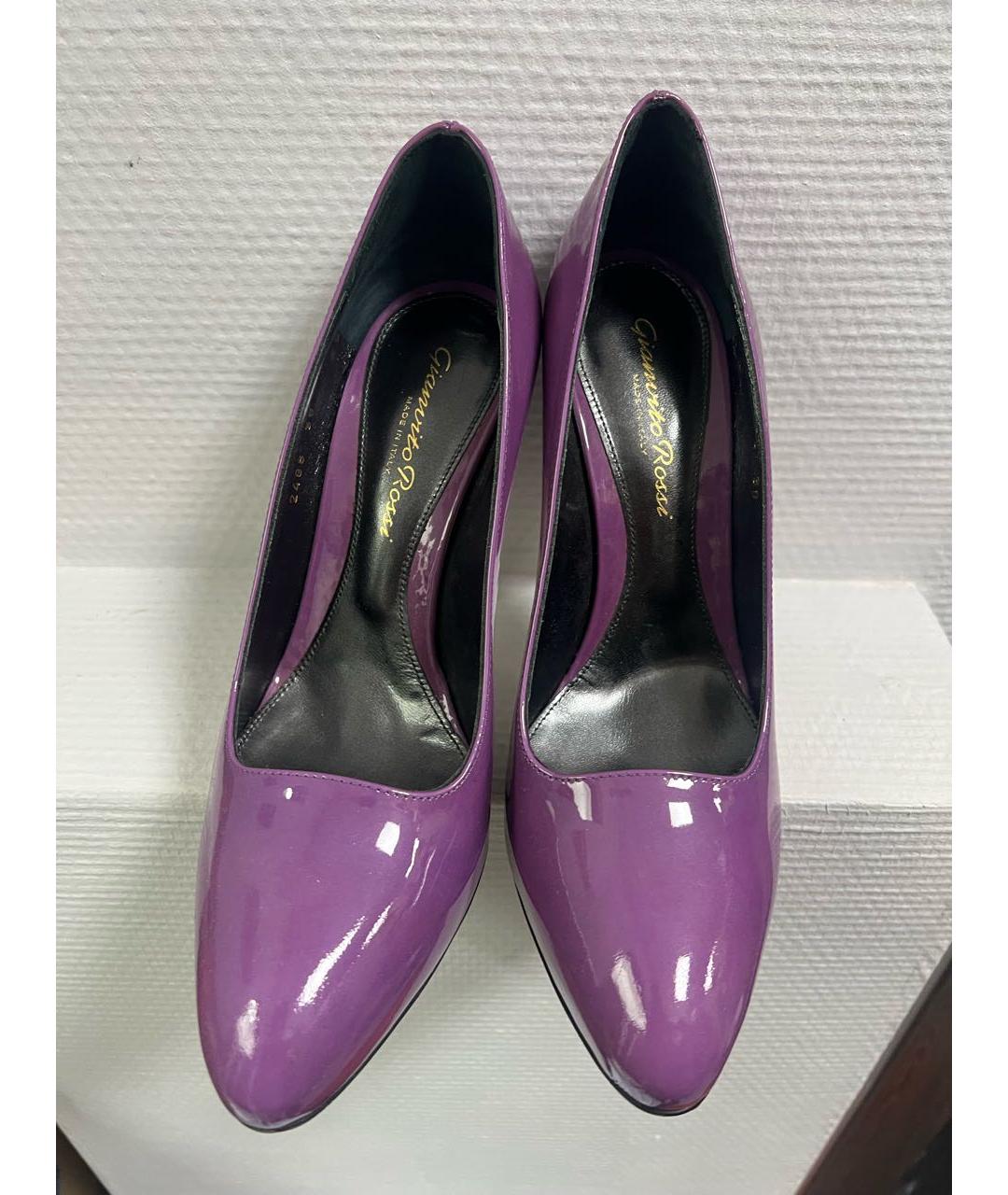 GIANVITO ROSSI Фиолетовые туфли из лакированной кожи, фото 2
