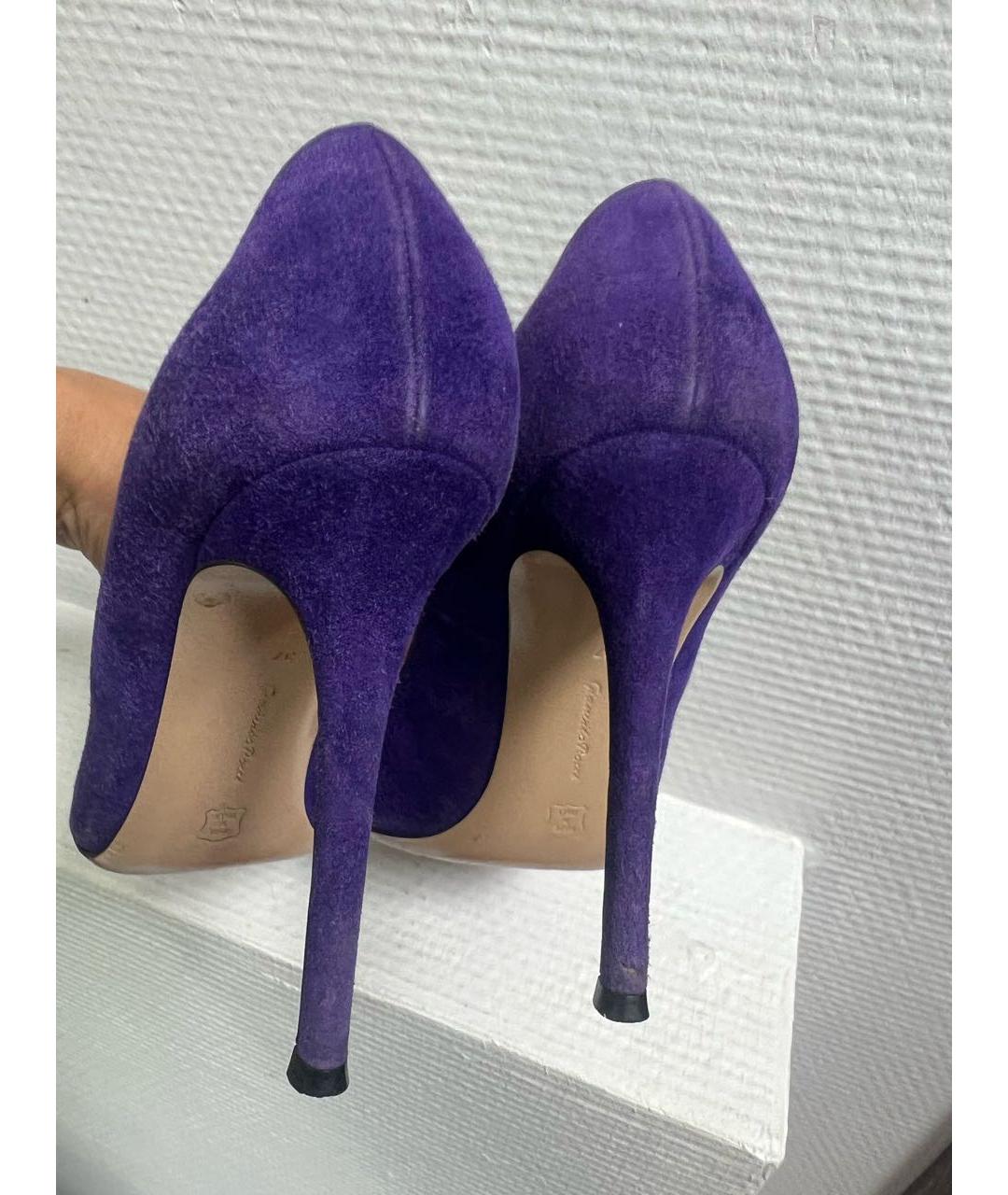 GIANVITO ROSSI Фиолетовые замшевые туфли, фото 3