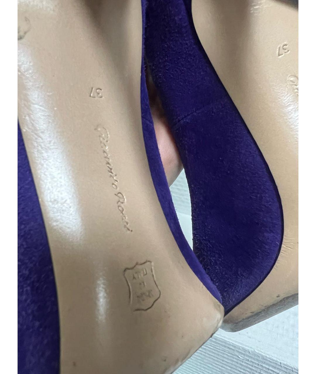 GIANVITO ROSSI Фиолетовые замшевые туфли, фото 4
