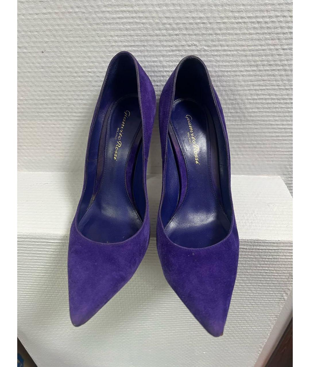 GIANVITO ROSSI Фиолетовые замшевые туфли, фото 2