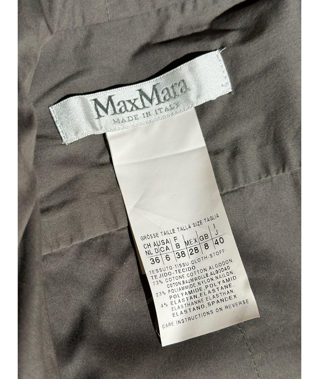 'S MAX MARA Серое хлопковое повседневное платье, фото 5