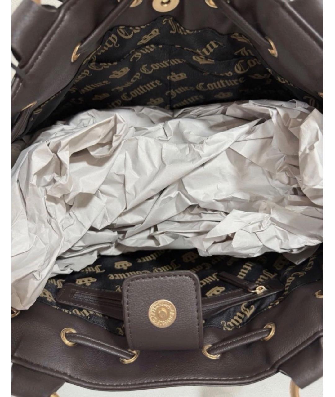 JUICY COUTURE Зеленая бархатная сумка тоут, фото 4