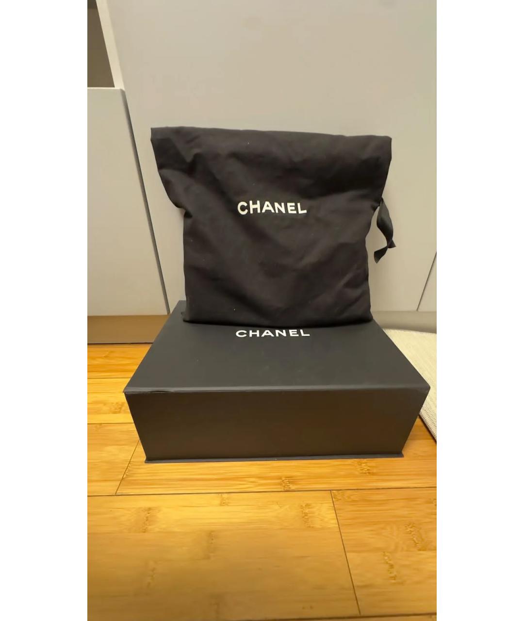 CHANEL Черная бархатная сумка через плечо, фото 3
