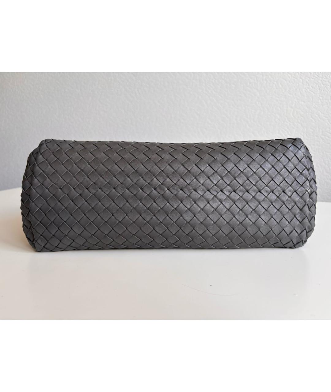BOTTEGA VENETA Серая кожаная сумка тоут, фото 5