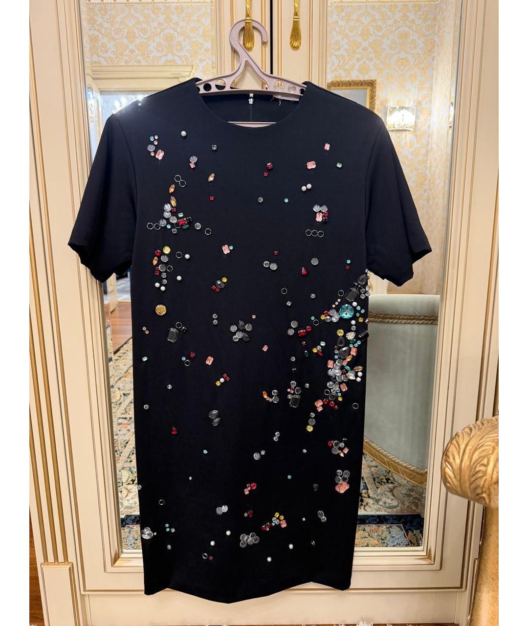 SPORTMAX Черное атласное платье, фото 5