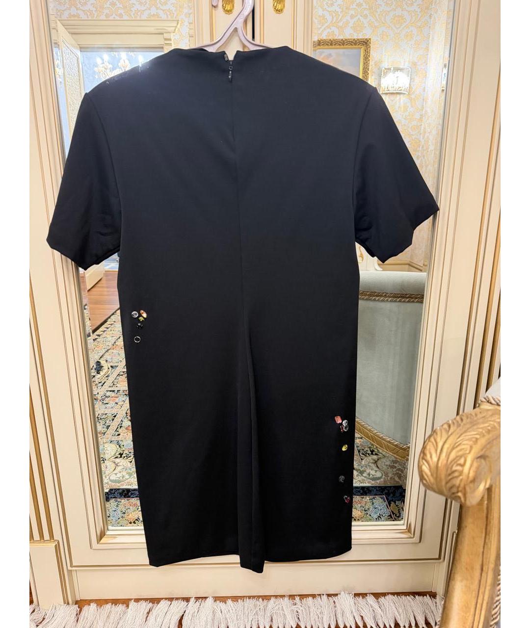 SPORTMAX Черное атласное платье, фото 2