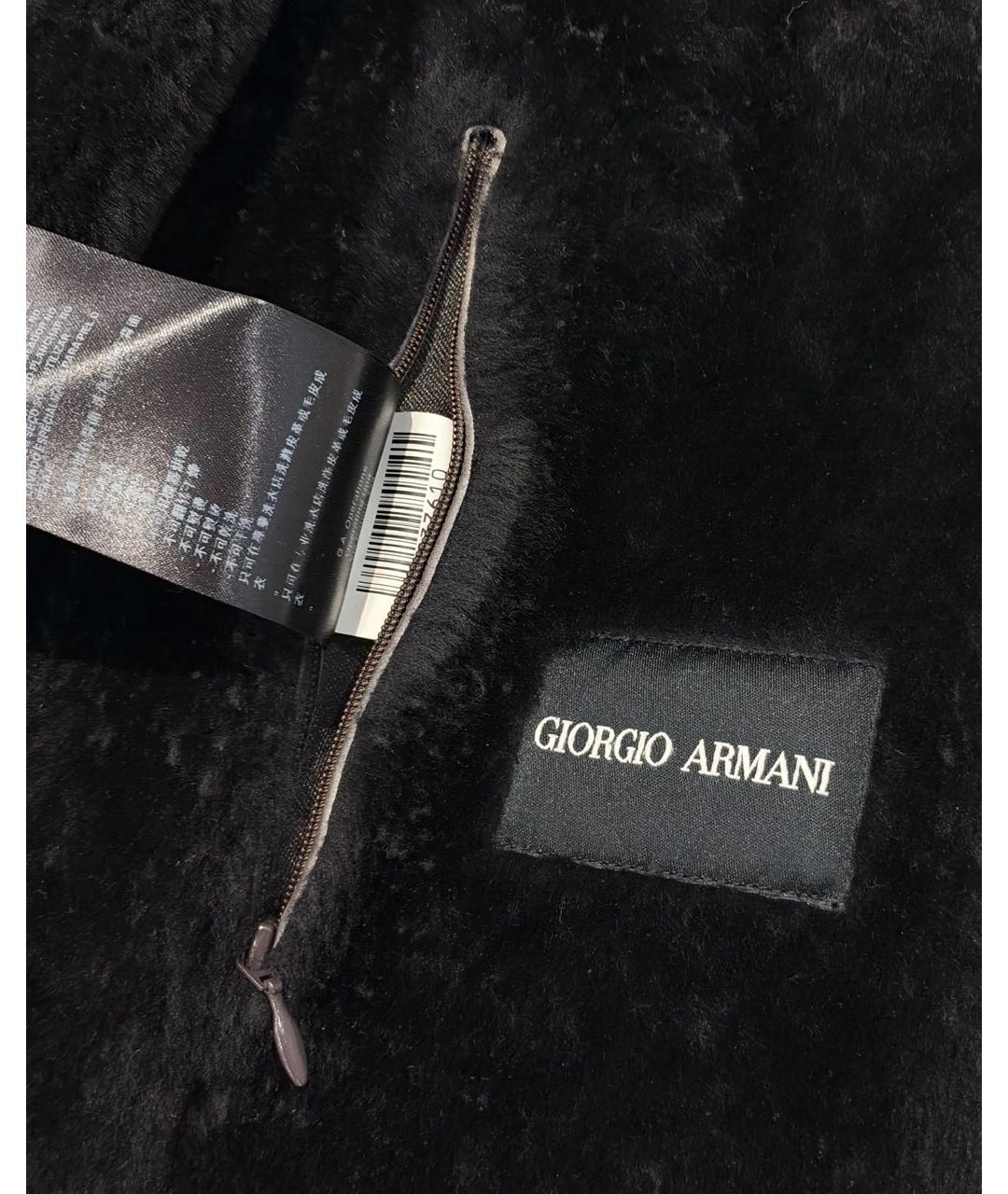 GIORGIO ARMANI Коричневая кожаная дубленка, фото 5