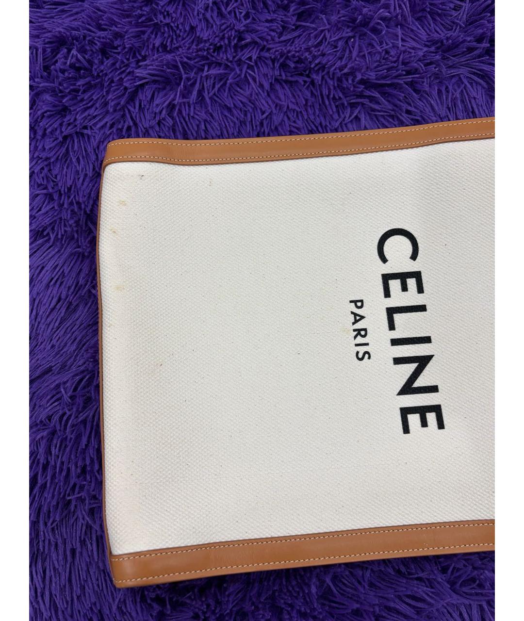 CELINE Бежевая сумка тоут из канвы, фото 7