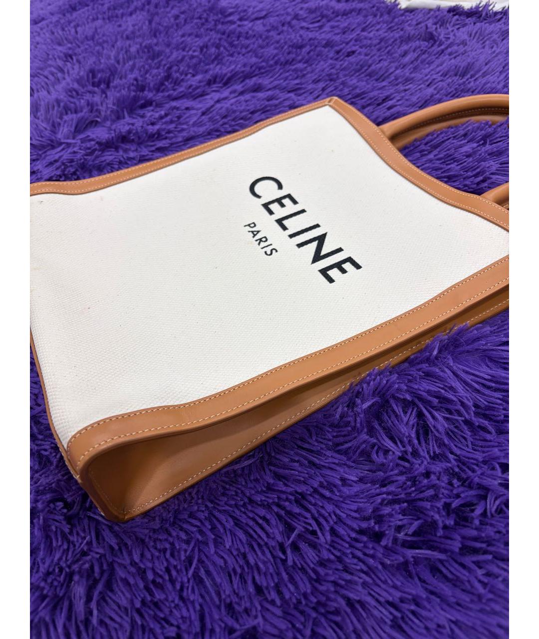 CELINE Бежевая сумка тоут из канвы, фото 5
