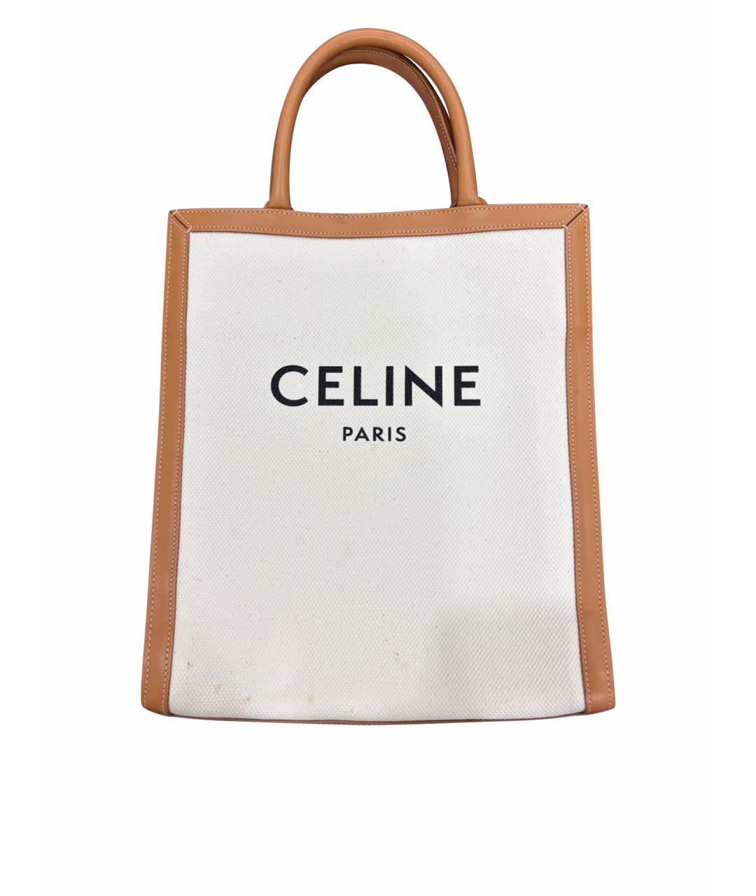 CELINE Бежевая сумка тоут из канвы, фото 1