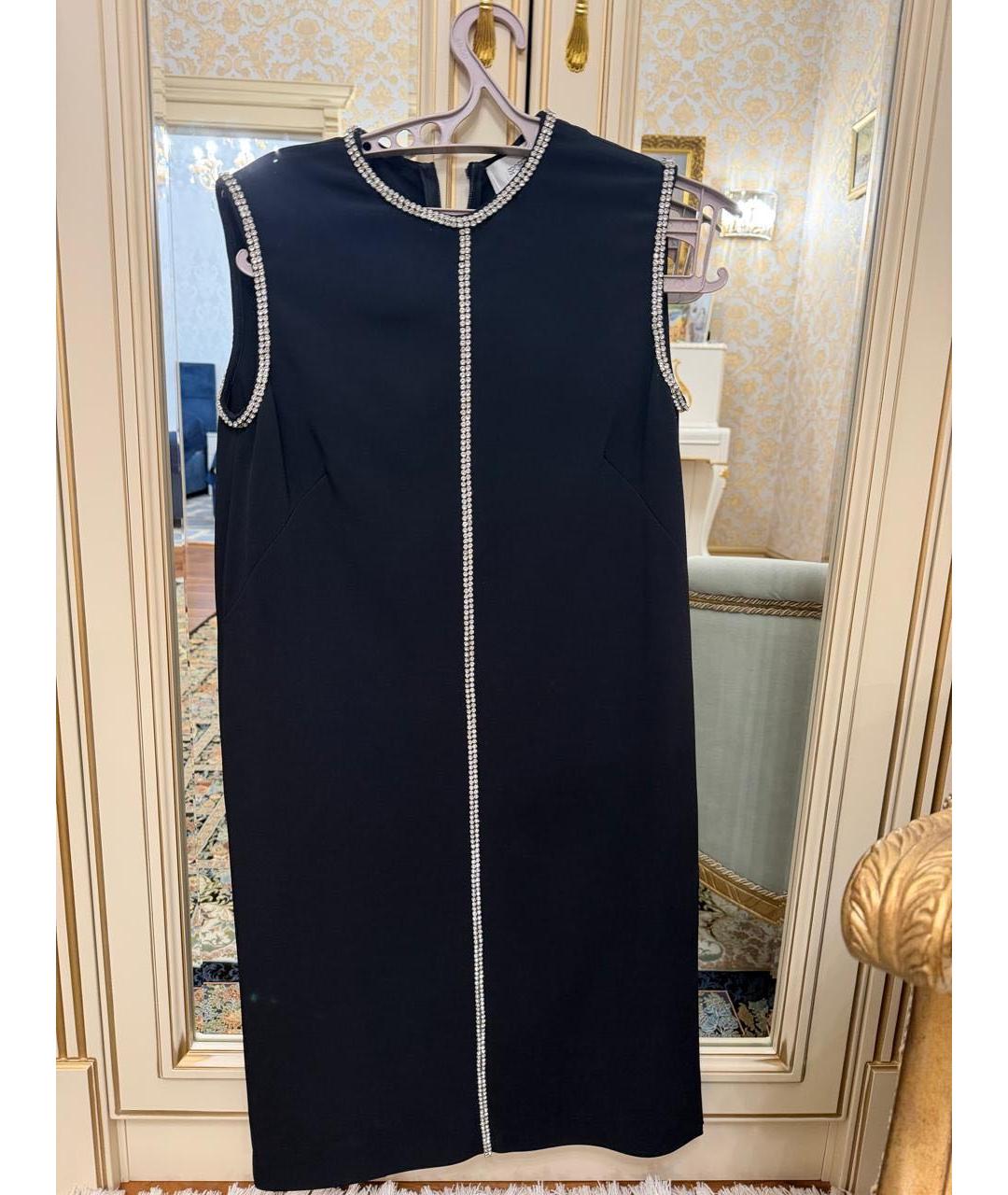 SPORTMAX Черное атласное платье, фото 6