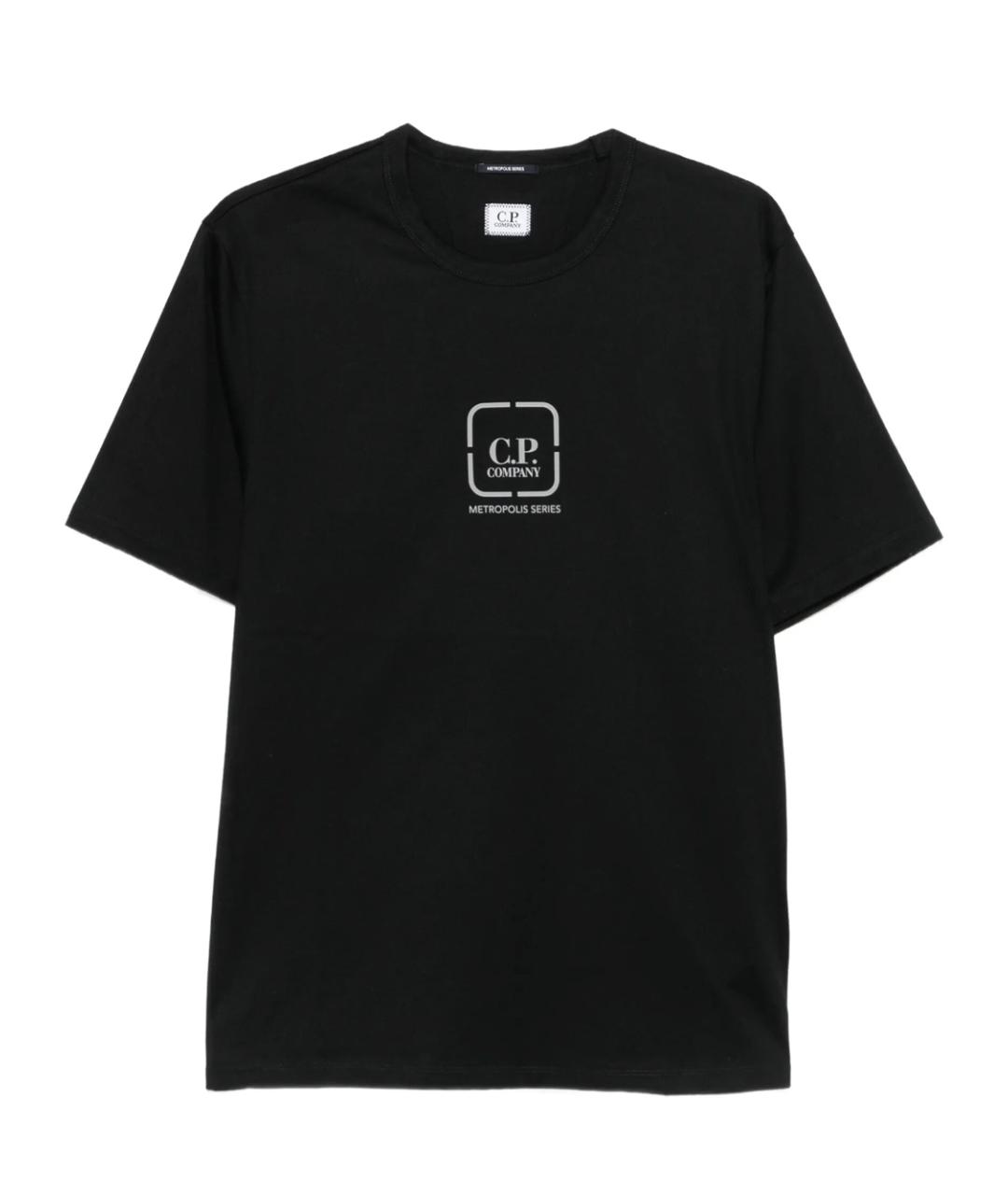 CP COMPANY Черная хлопковая футболка, фото 1