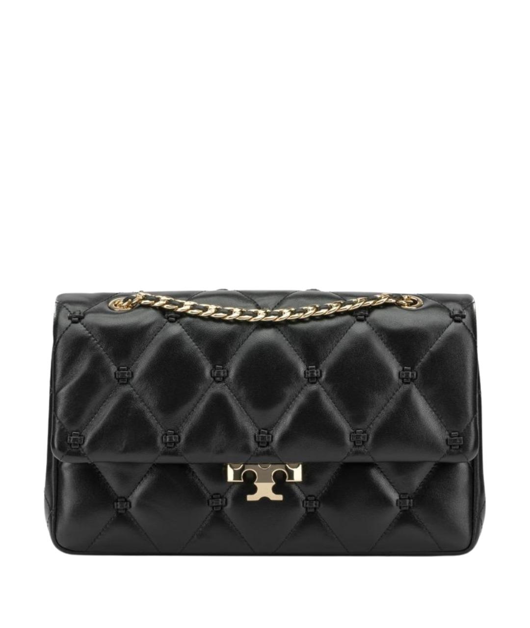 TORY BURCH Черная кожаная сумка через плечо, фото 1