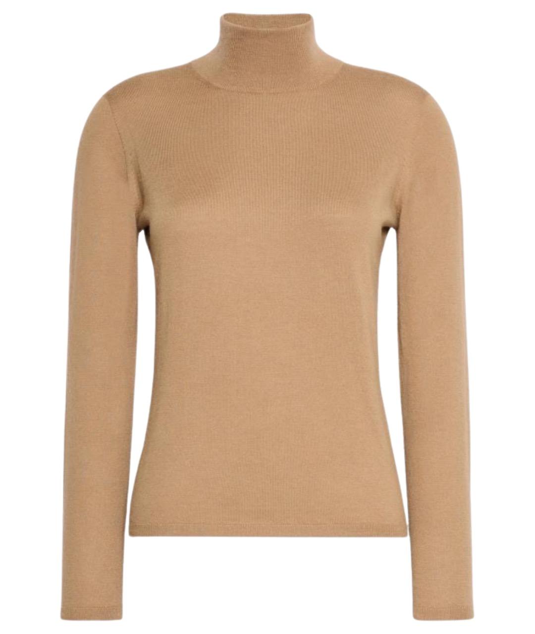 MAX MARA Коричневый кашемировый джемпер / свитер, фото 1