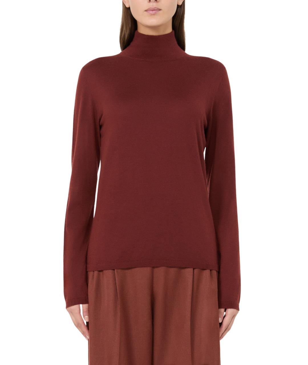 MAX MARA Коричневая кашемировая водолазка, фото 2