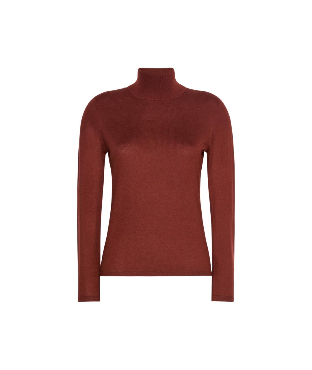 MAX MARA Коричневая кашемировая водолазка, фото 1