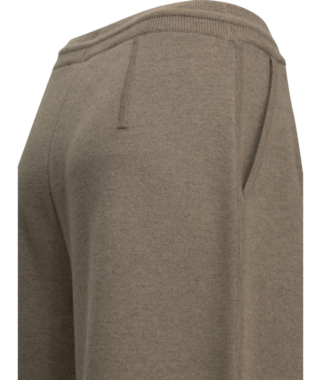 MAX MARA Бежевые шерстяные прямые брюки, фото 4