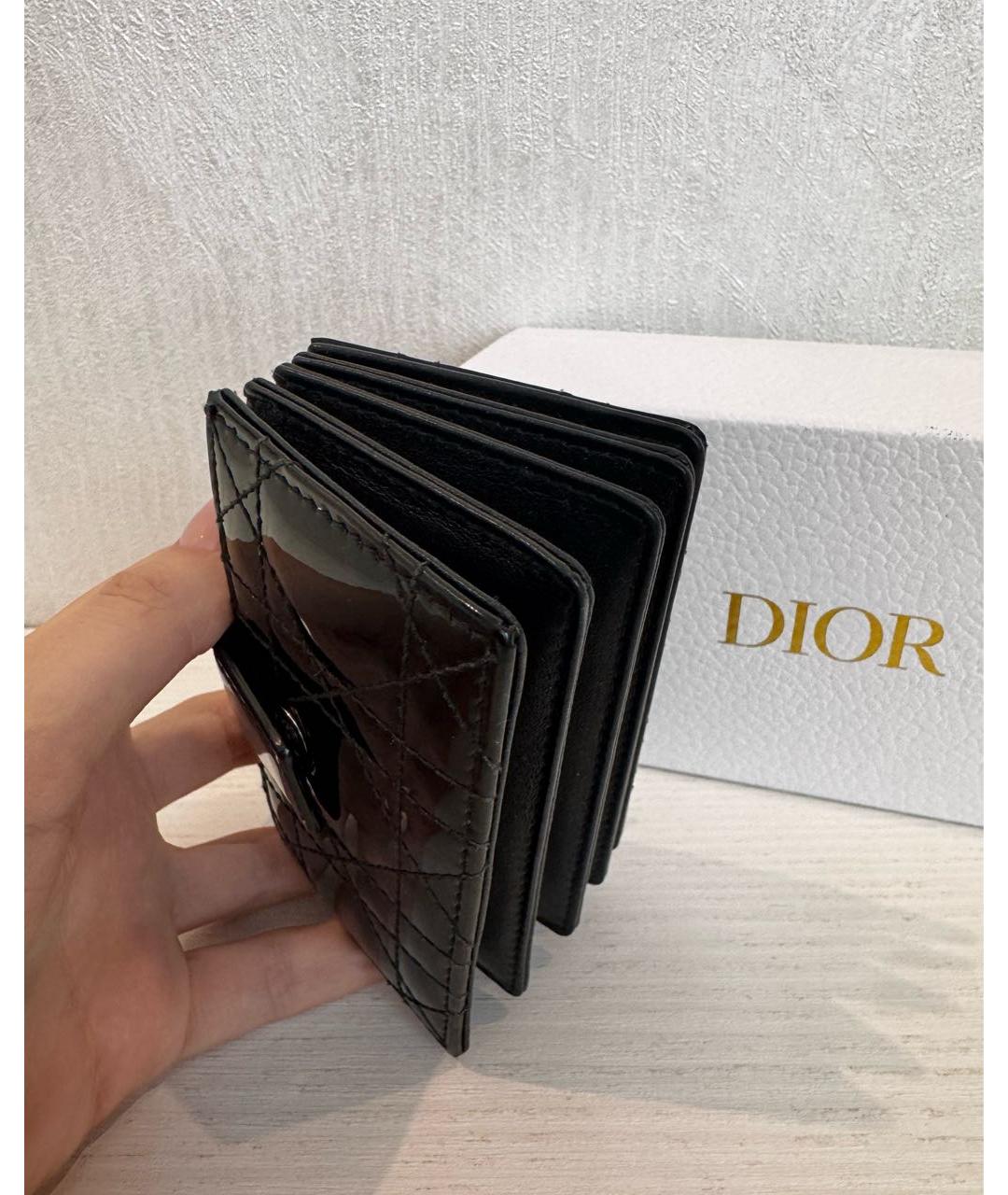 CHRISTIAN DIOR Черный кожаный кардхолдер, фото 4