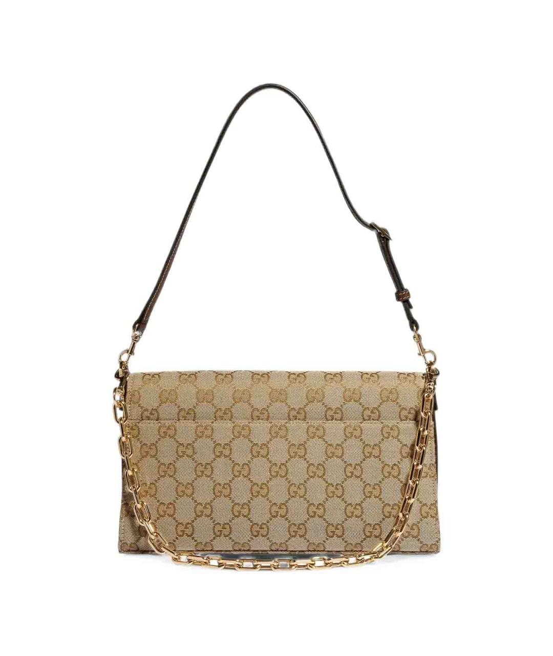 GUCCI Бежевая тканевая сумка через плечо, фото 5