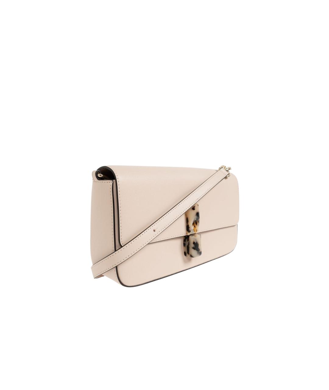 FURLA Бежевая кожаная сумка через плечо, фото 2