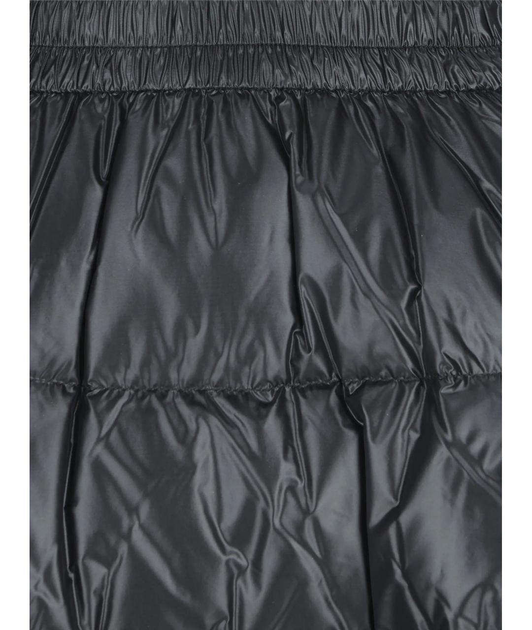 MONCLER Черная полиамидовая юбка миди, фото 3