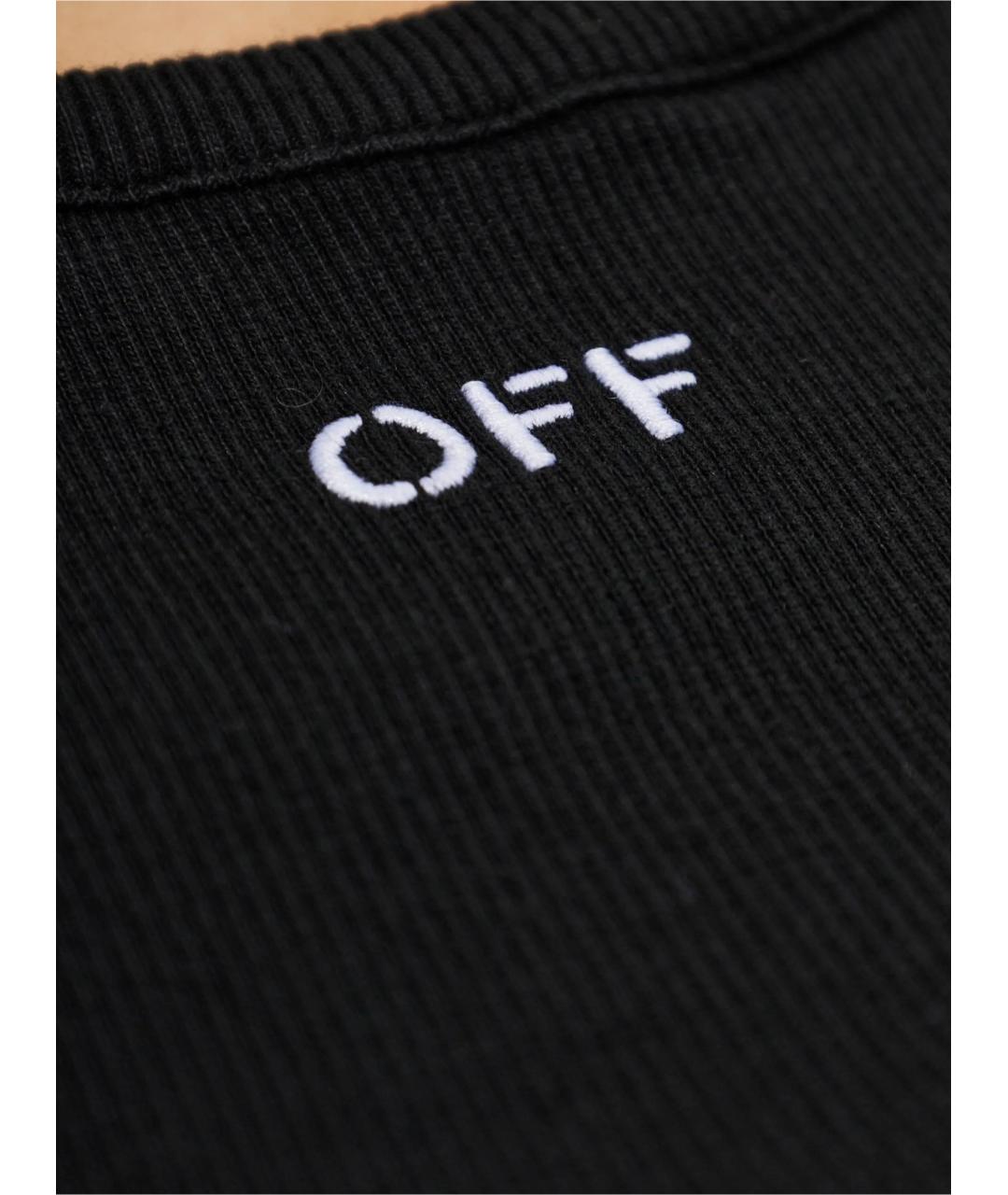 OFF-WHITE Черная хлопковая футболка, фото 5