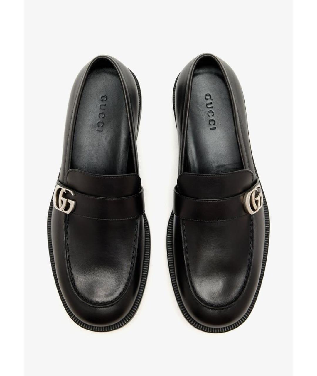 GUCCI Черные кожаные лоферы, фото 4