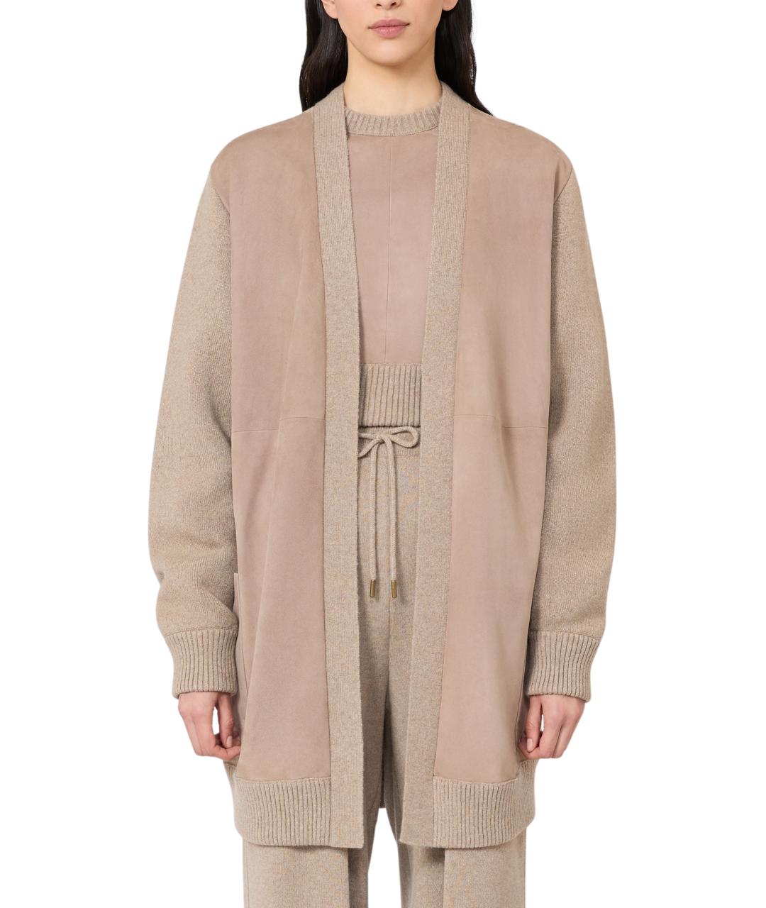 MAX MARA Бежевый кашемировый кардиган, фото 2