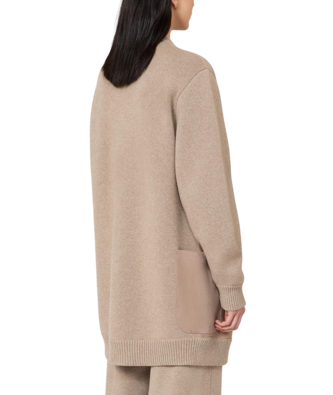 MAX MARA Бежевый кашемировый кардиган, фото 3