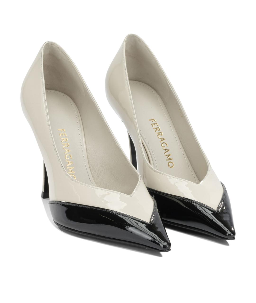 FERRAGAMO Белые кожаные туфли, фото 2