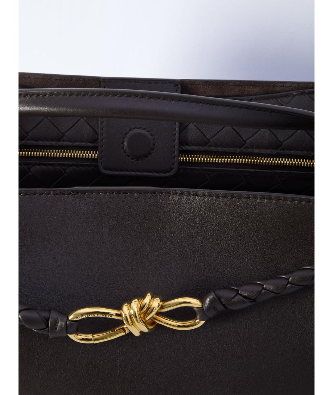 BOTTEGA VENETA Коричневая кожаная сумка тоут, фото 4