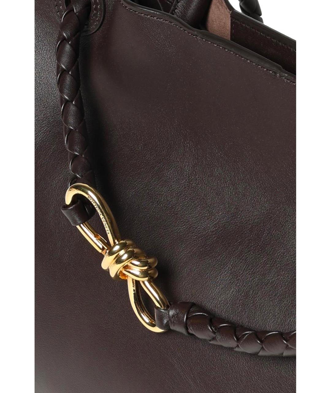 BOTTEGA VENETA Коричневая кожаная сумка тоут, фото 3
