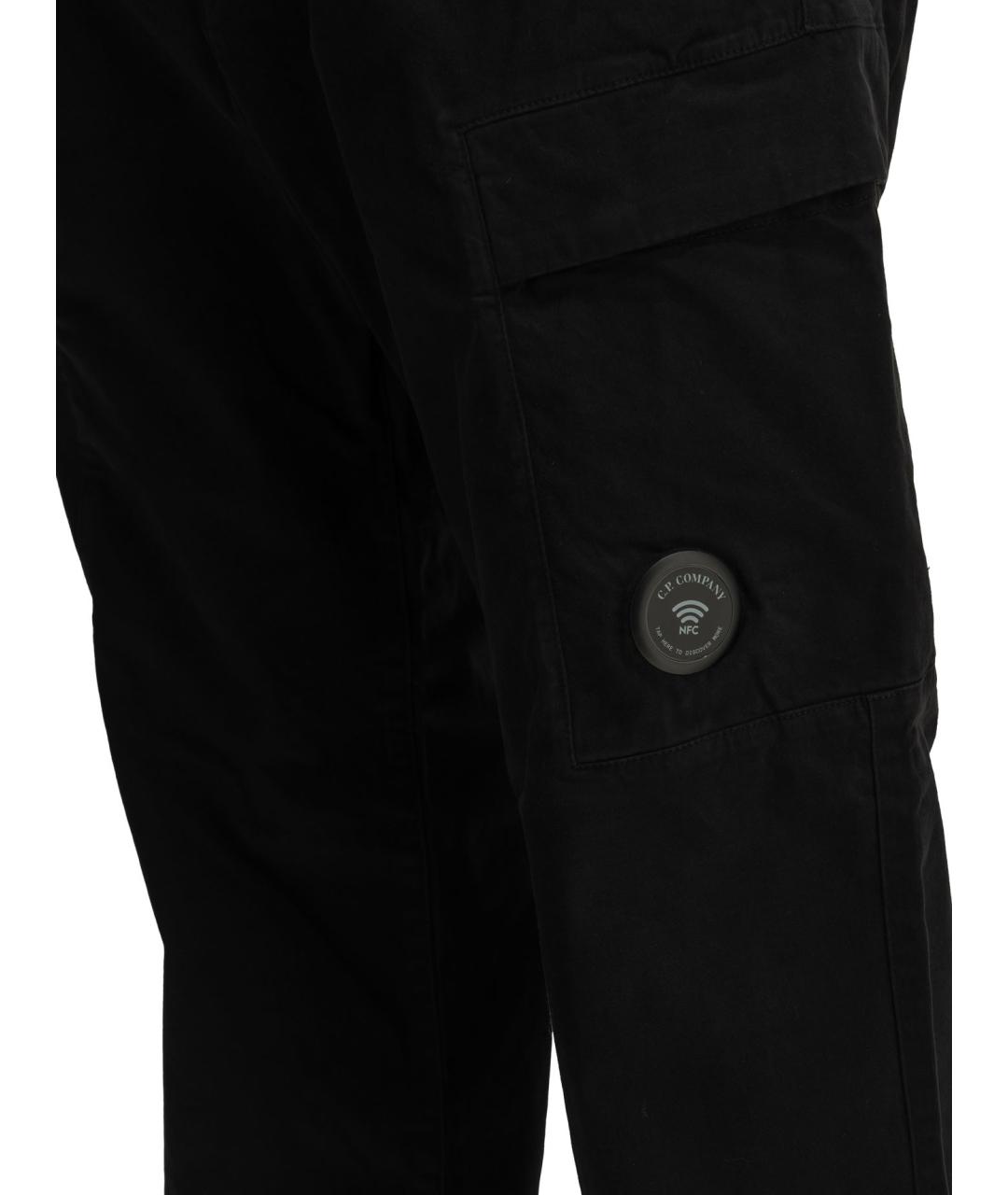 CP COMPANY Черные хлопковые повседневные брюки, фото 3