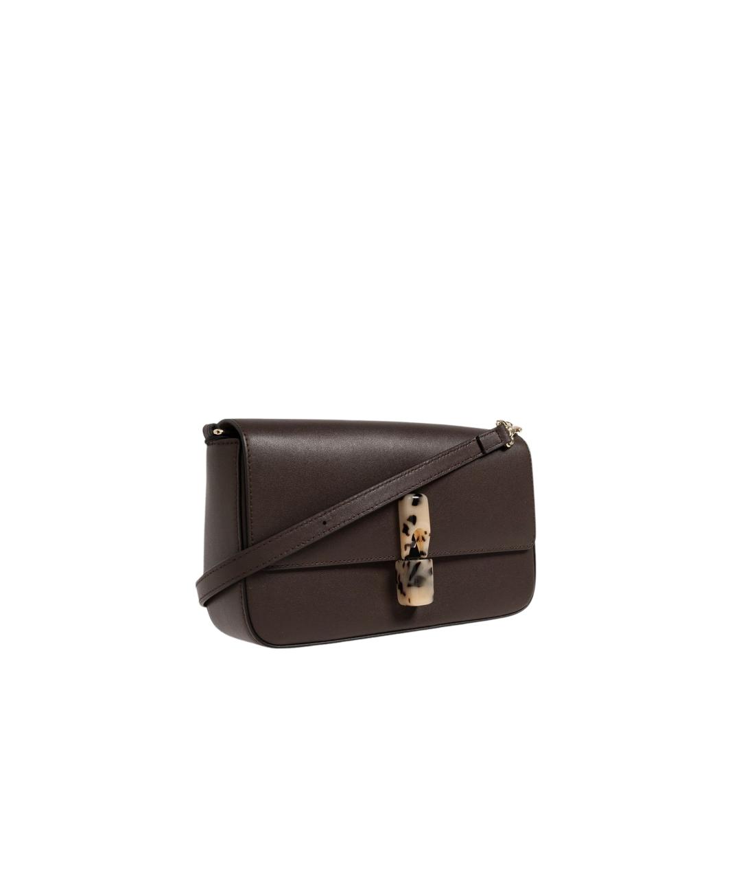FURLA Коричневая кожаная сумка через плечо, фото 2