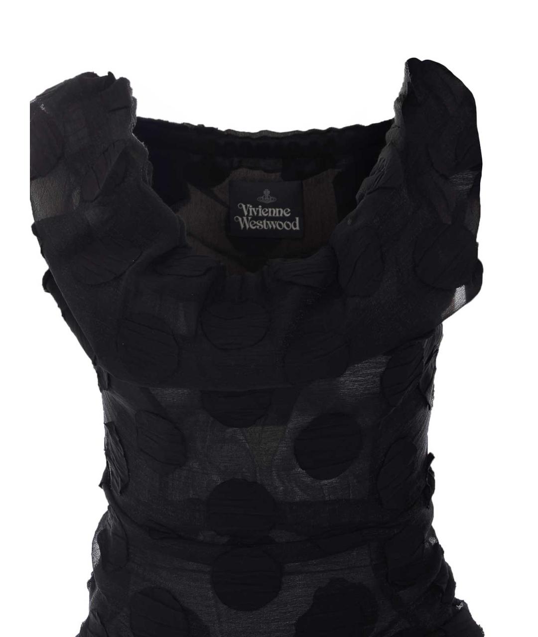 VIVIENNE WESTWOOD Черное полиэстеровое коктейльное платье, фото 4