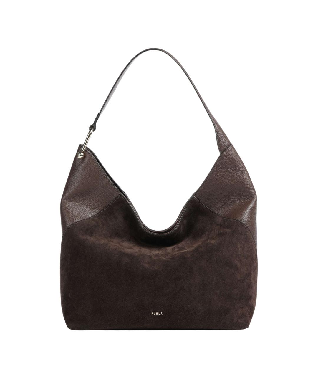 FURLA Коричневая замшевая сумка через плечо, фото 1