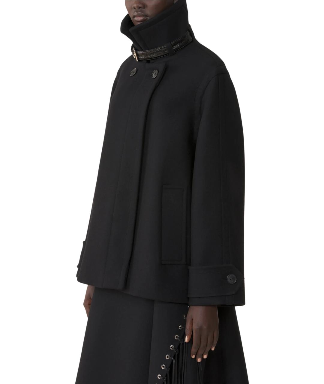 LANVIN Черное шерстяное пальто, фото 2