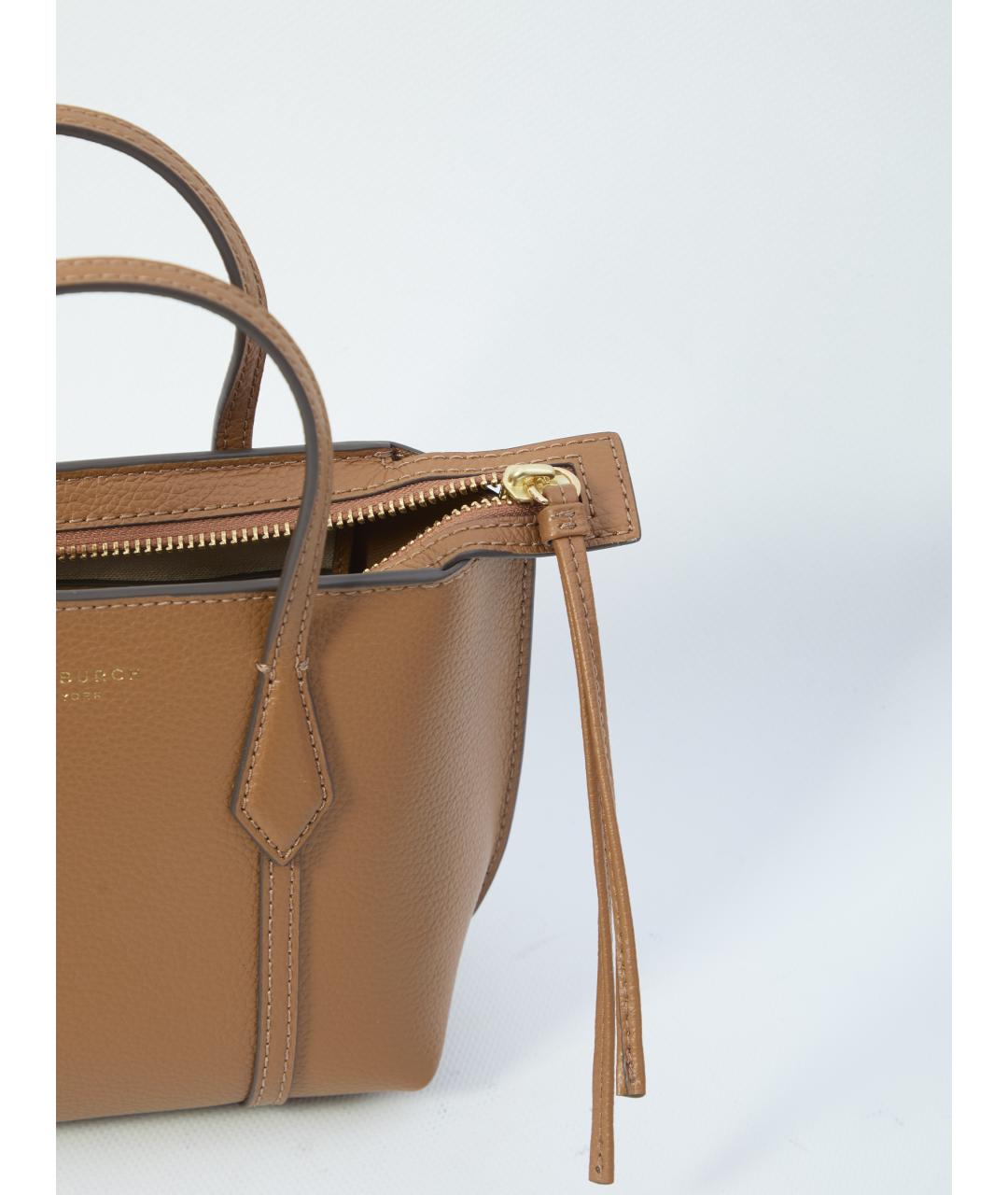 TORY BURCH Коричневая кожаная сумка через плечо, фото 4