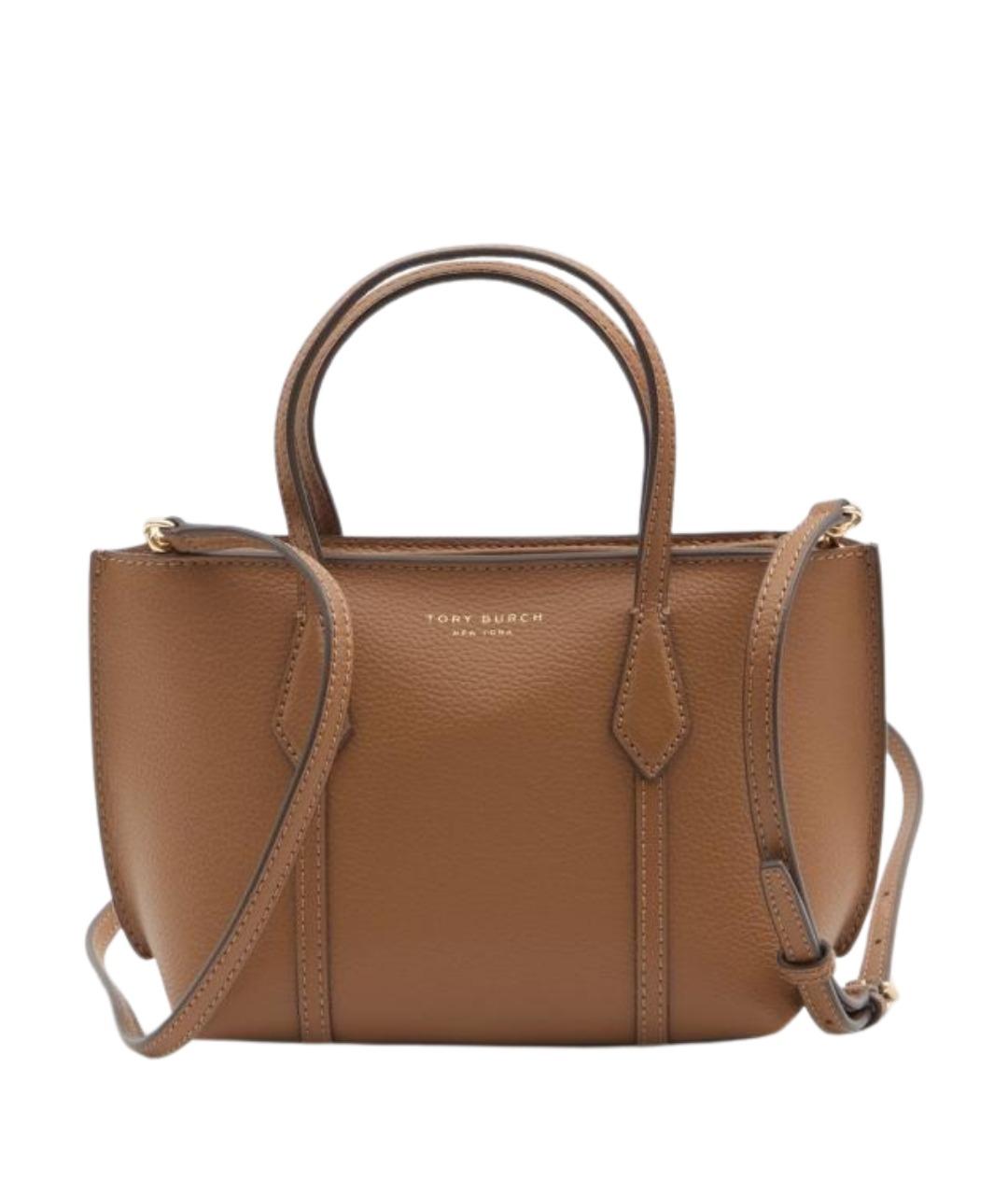 TORY BURCH Коричневая кожаная сумка через плечо, фото 1
