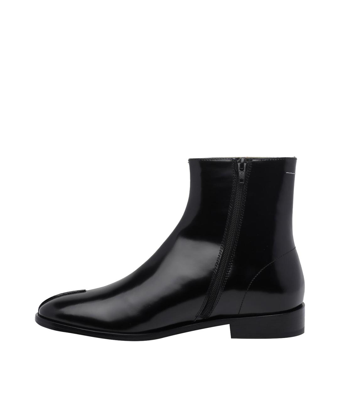 MM6 MAISON MARGIELA Черные кожаные высокие ботинки, фото 4